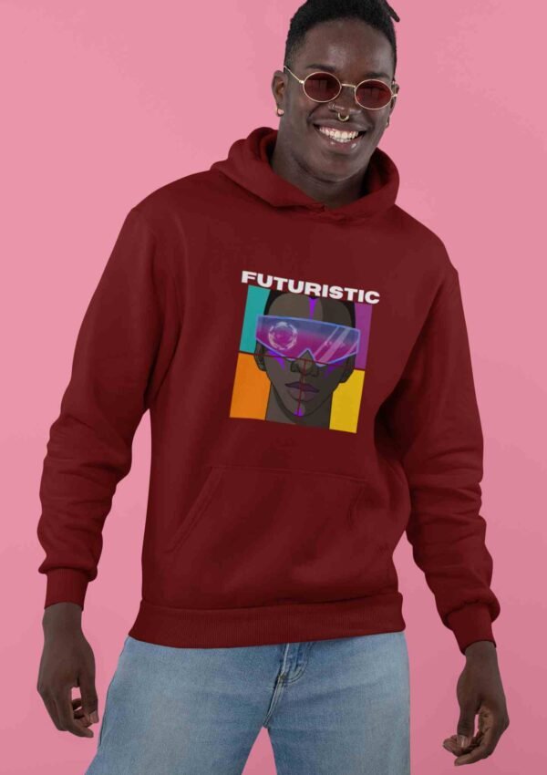 Futuristic Men Printed Hoodie