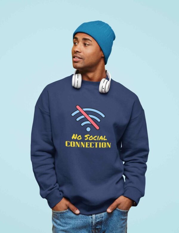 No Social Men Printed Sweatshirt