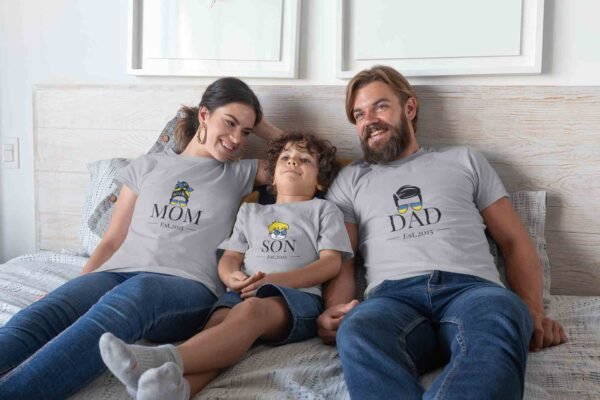Mom Dad Family Printed T-Shirt