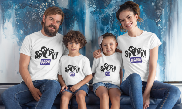 Spooky Family Printed T-Shirt