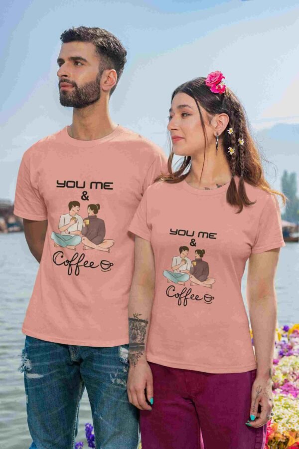 You Me Coffee Couple Printed T-Shirt