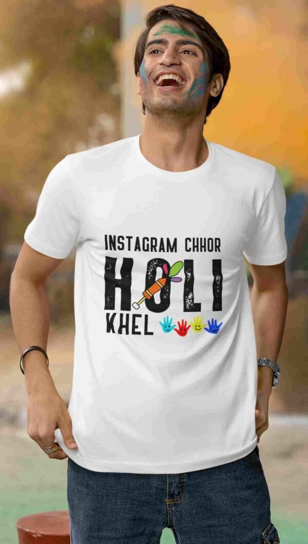 Instagram Holi Men Printed T-Shirt