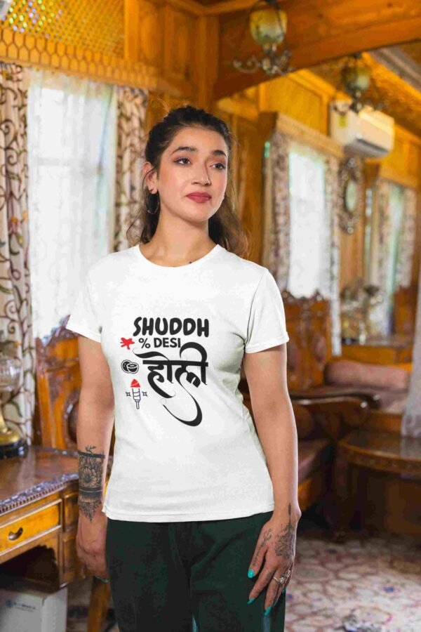 Desi holi Women Printed T-shirt