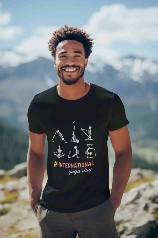 International Yoga Day Printed Mens T-Shirt