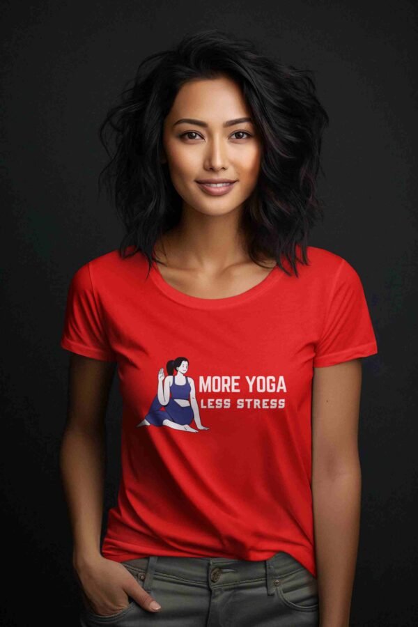 Yoga Day Printed Tshirt for Women