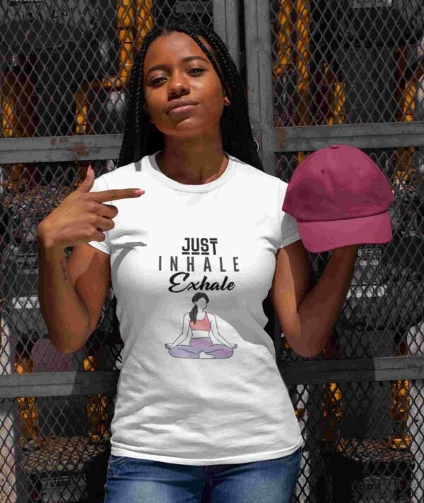 Yoga Day Printed Tshirt for Women