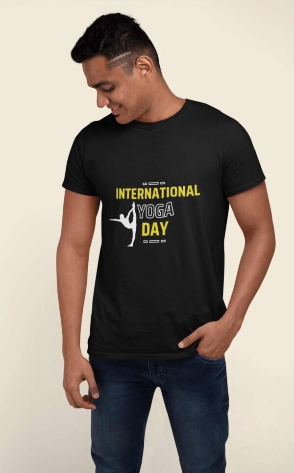 International Yoga Day Printed Mens T-Shirt